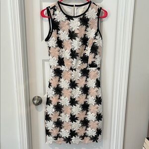 Kate Spade Floral Lace Mini Dress - Black, White, Pink